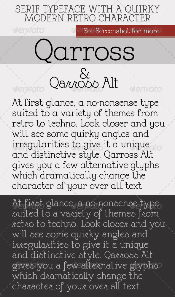 GraphicRiver Qarross Modern Serif with Alternates 4465703 GraphicRiver Qarross Modern Serif with Alternates 4465703