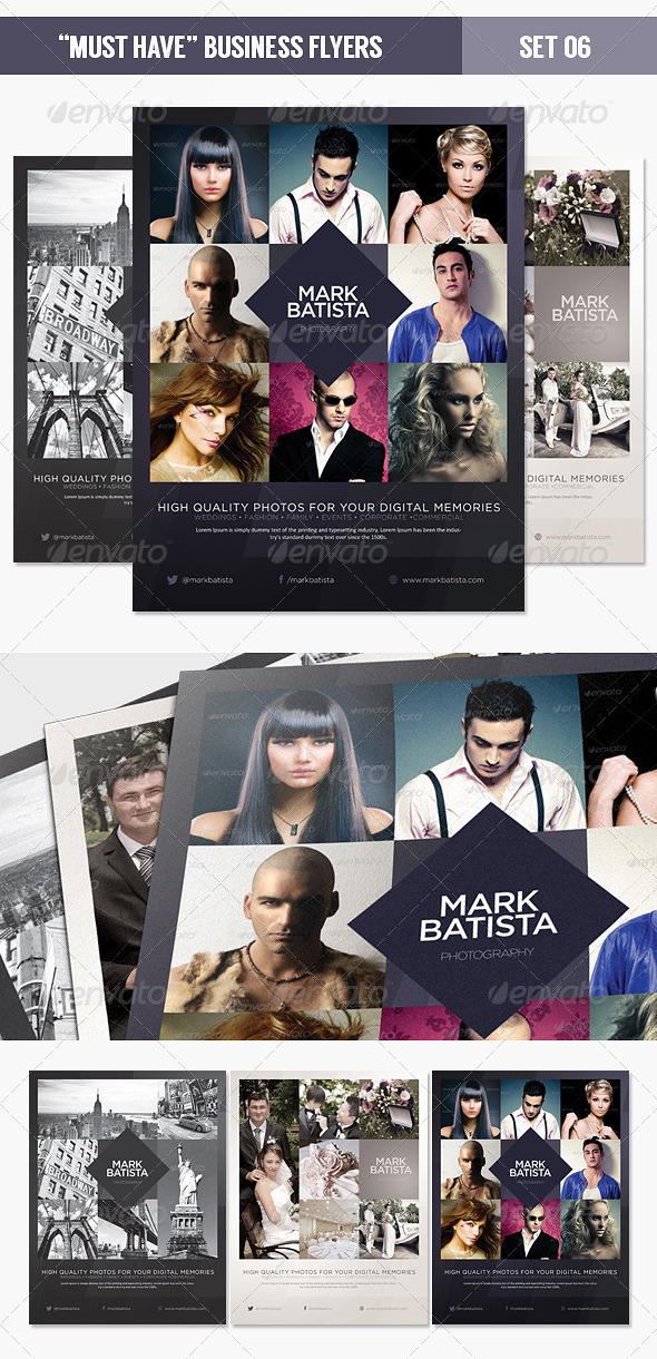 "Must Have" Business Flyers - Set 06 Photography - Corporate Business Cards