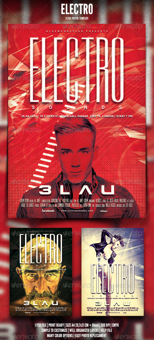 Electro Flyer / Poster 3 - Events Flyers