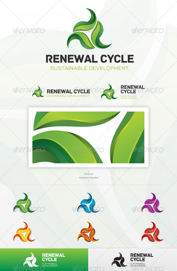 Renewal Cycle - Nature Logo Templates