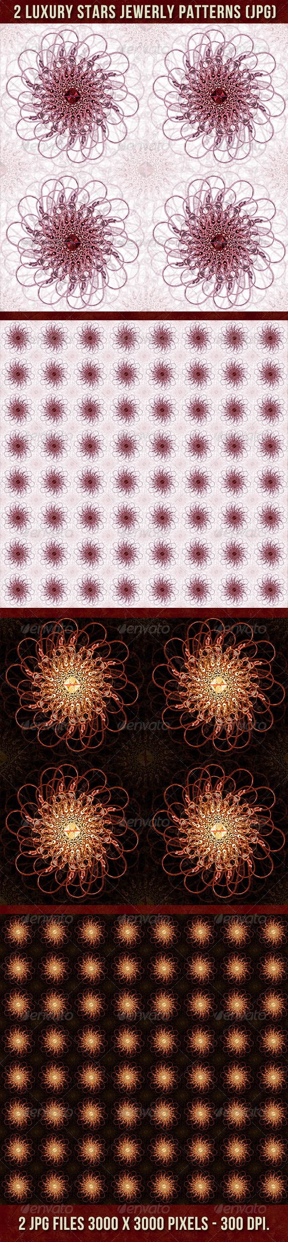 2 Luxury Stars Jewerly Patterns Backgrounds - Patterns Backgrounds