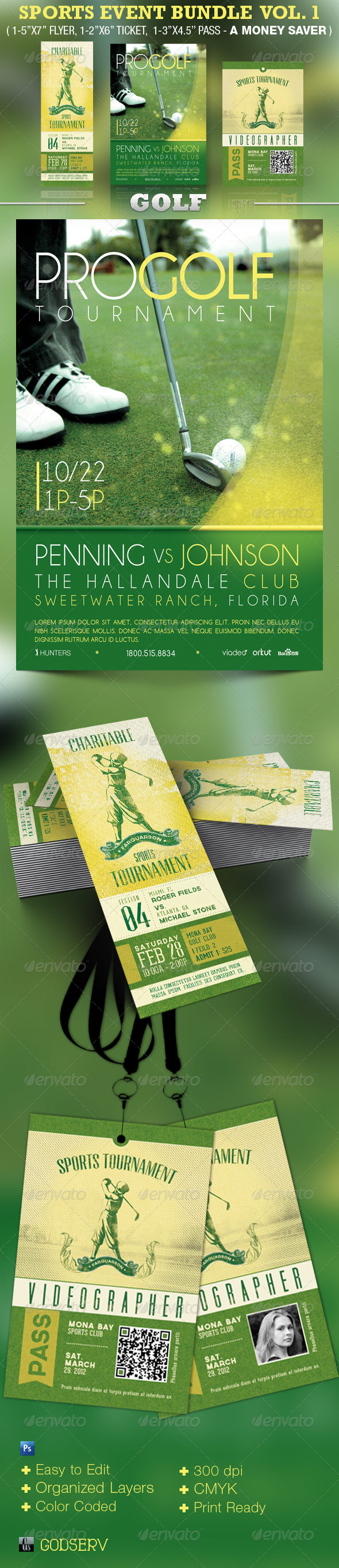 Sports Event Template Bundle Vol 1: Golf - Sports Events