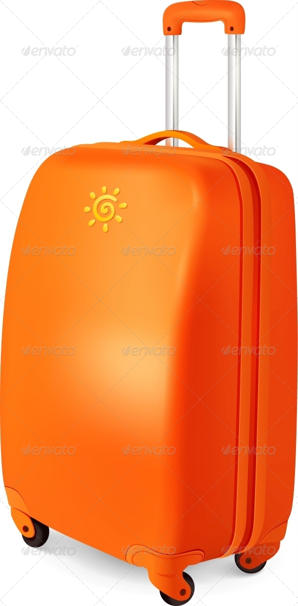 GraphicRiver Orange Vector Travelling Baggage Suitcase 4476757 GraphicRiver Orange Vector Travelling Baggage Suitcase 4476757