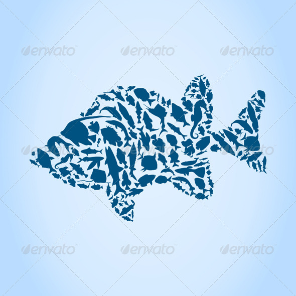 GraphicRiver Silhouette Fish 4481695 GraphicRiver Silhouette Fish 4481695