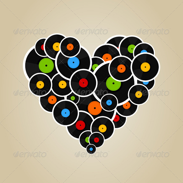GraphicRiver Vinyl Heart 4481770 GraphicRiver Vinyl Heart 4481770