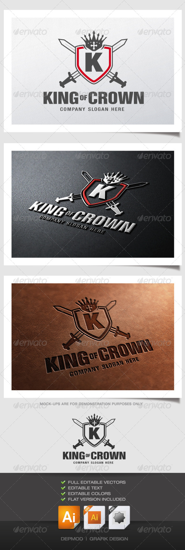 King Of Crown Logo - Crests Logo Templates