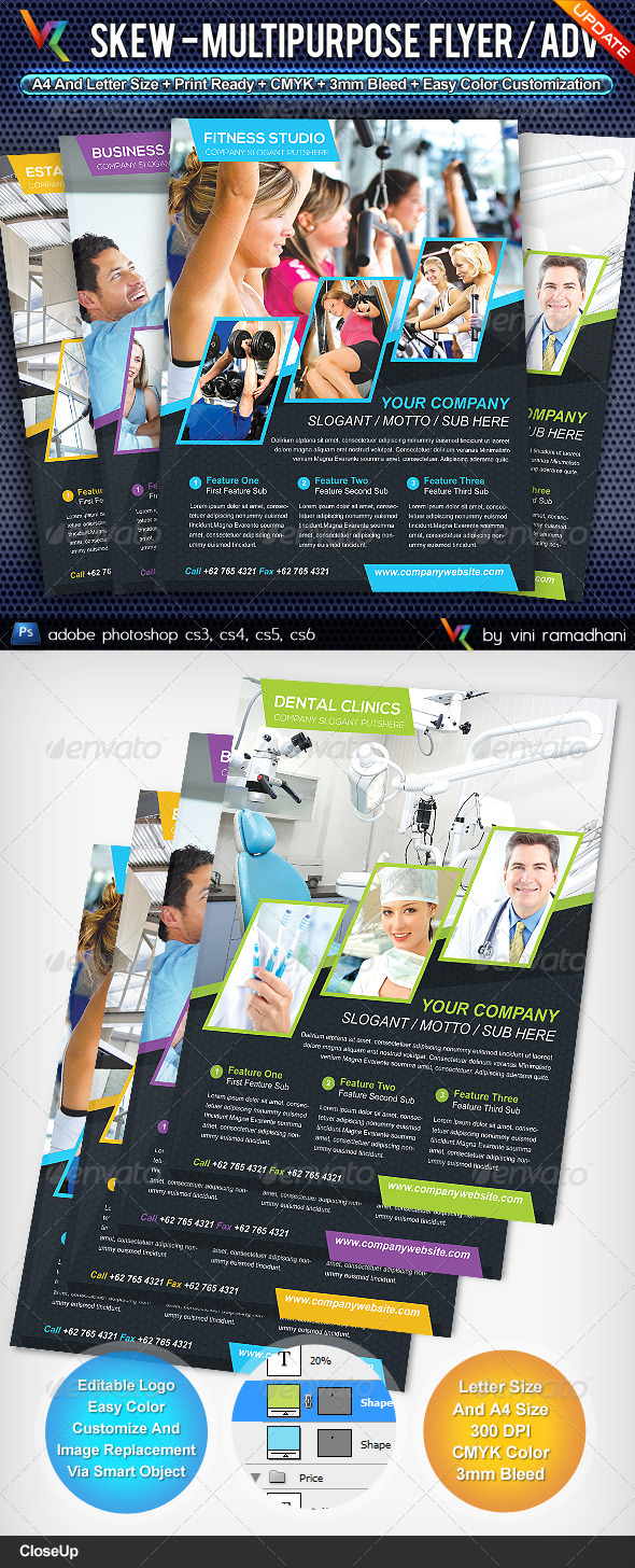 GraphicRiver Skew Multipurpose Flyer Or Adv 4482303 GraphicRiver Skew Multipurpose Flyer Or Adv 4482303