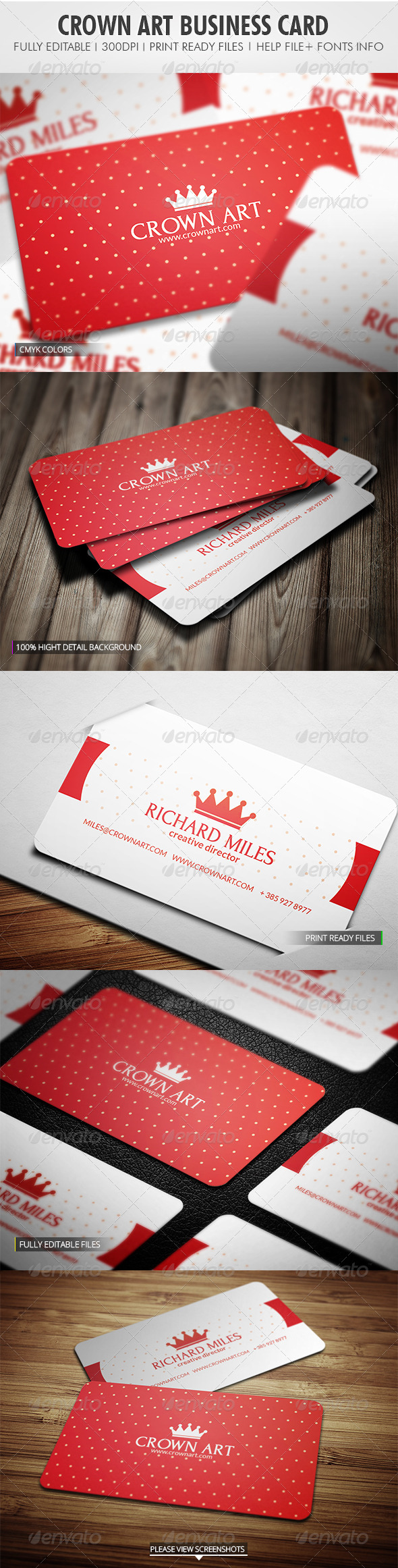 GraphicRiver Crown Art Business Card 4238155 GraphicRiver Crown Art Business Card 4238155
