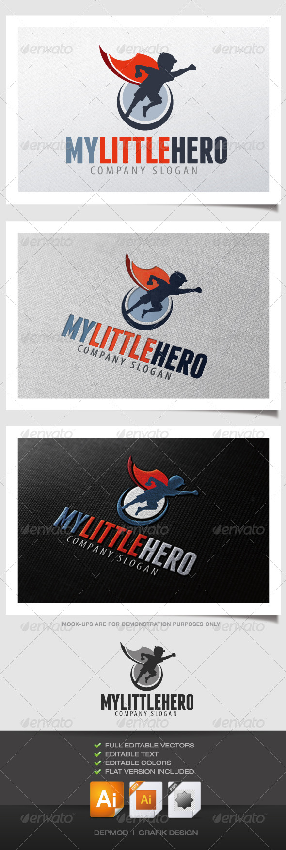 GraphicRiver My Little Hero Logo 4263157 GraphicRiver My Little Hero Logo 4263157