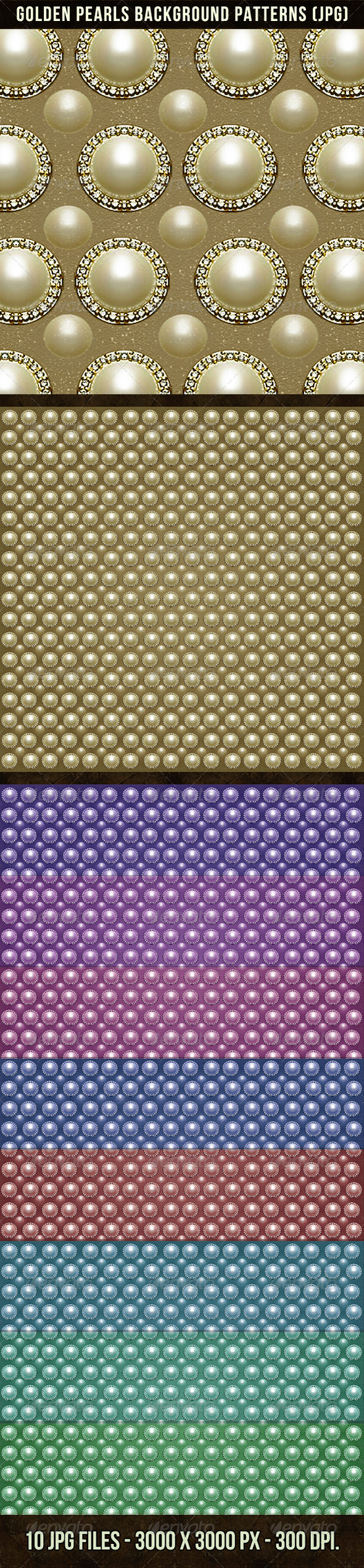 Golden Pearls Background Patterns - Patterns Decorative