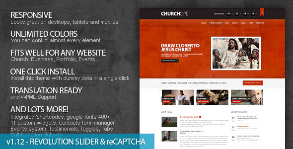 ChurcHope - Responsive WordPress Theme - Churches Nonprofit