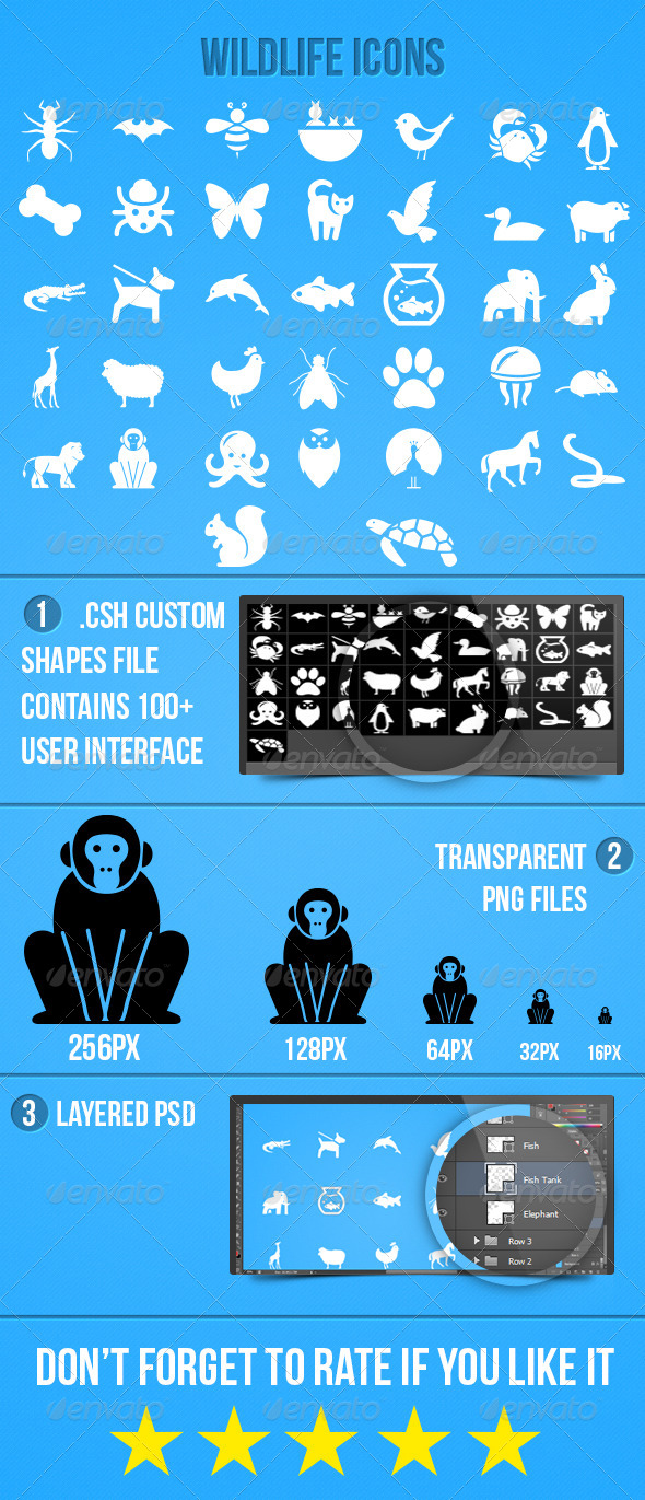 GraphicRiver Wildlife Icons 4491390 GraphicRiver Wildlife Icons 4491390