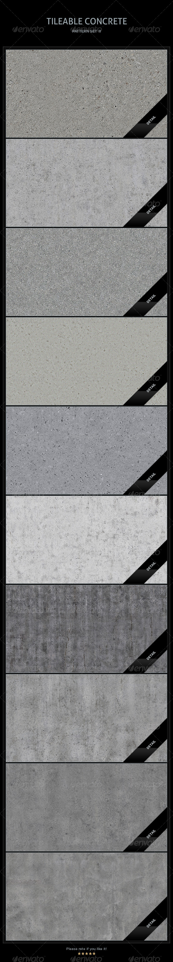 10 Tileable Concrete Textures/Patterns - Miscellaneous Textures / Fills / Patterns