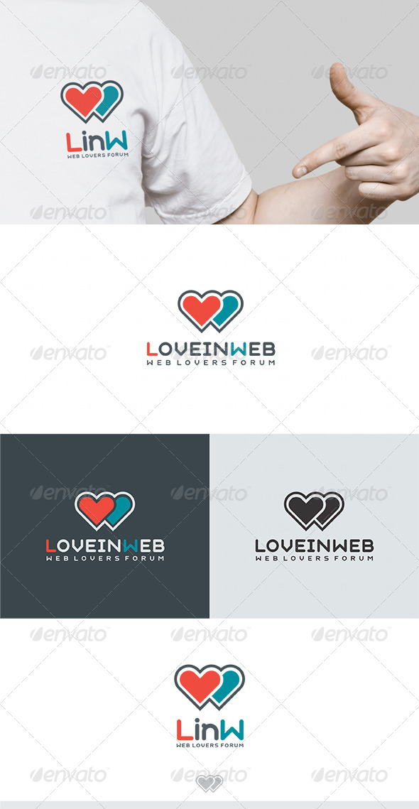 Love in Web Logo - Letters Logo Templates