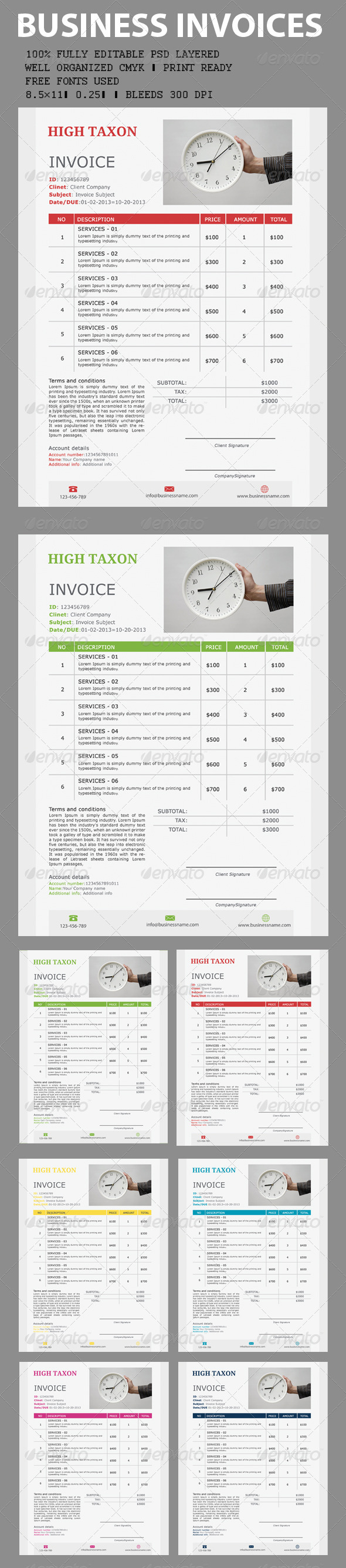 GraphicRiver Professional Invoices 4384822 GraphicRiver Professional Invoices 4384822