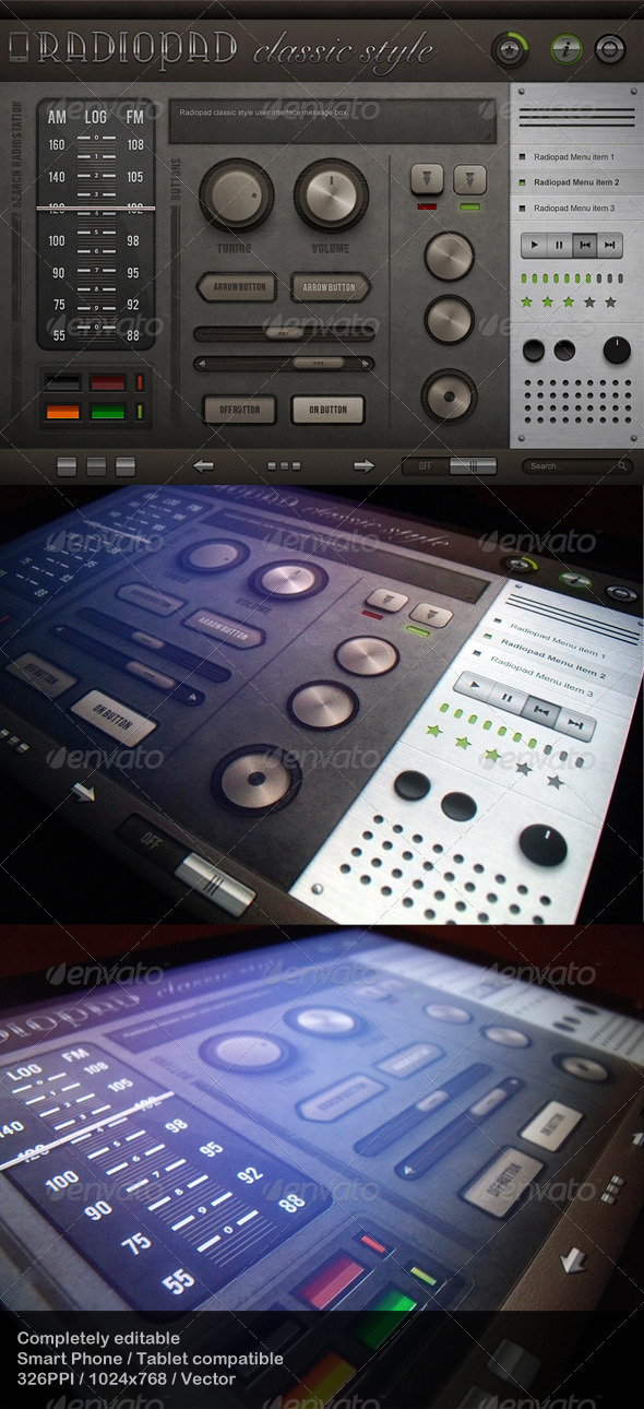 Radiopad Classic Style - Touch User Interinterface - User Interfaces Web Elements
