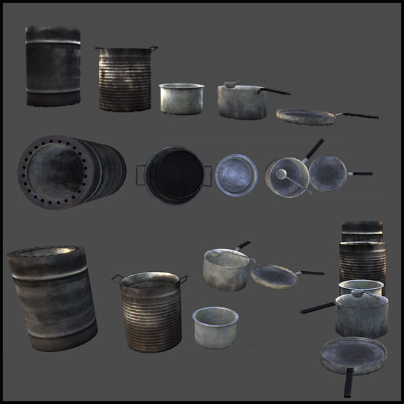 3DOcean Pots and Pans 4508815 3DOcean Pots and Pans 4508815