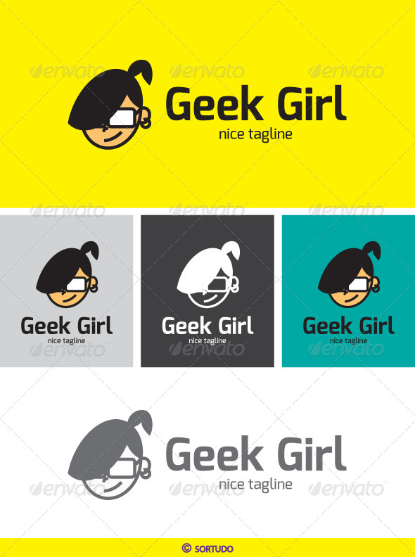 GraphicRiver Geek Girl Logo Template 4411183 GraphicRiver Geek Girl Logo Template 4411183