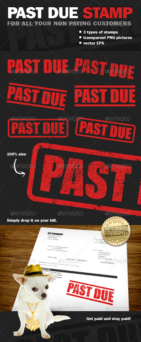 Past Due Stamp - Business Conceptual