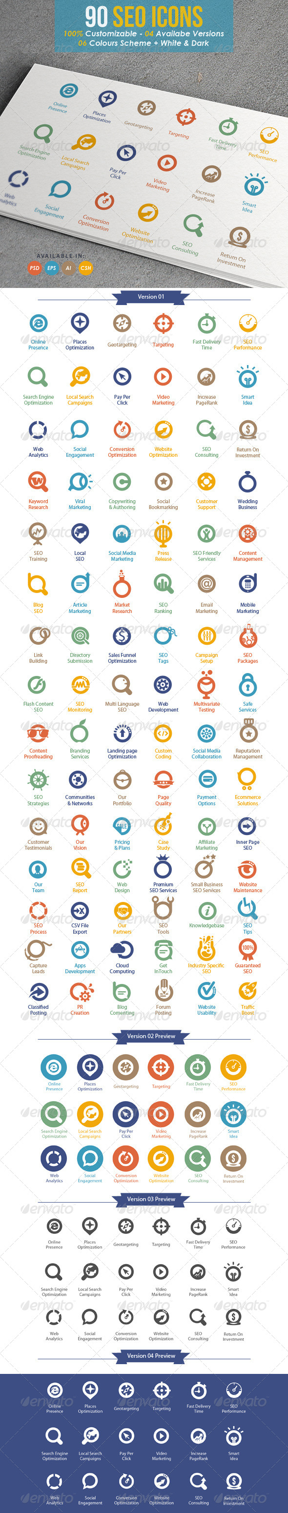 Targo - Premium SEO Industry Icons - Business Icons