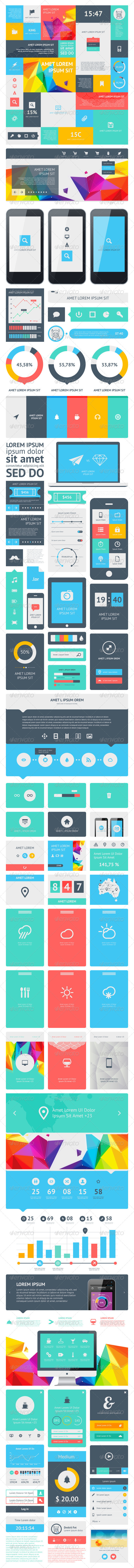 GraphicRiver UI Set Components Featuring Flat Design 4512666 GraphicRiver UI Set Components Featuring Flat Design 4512666