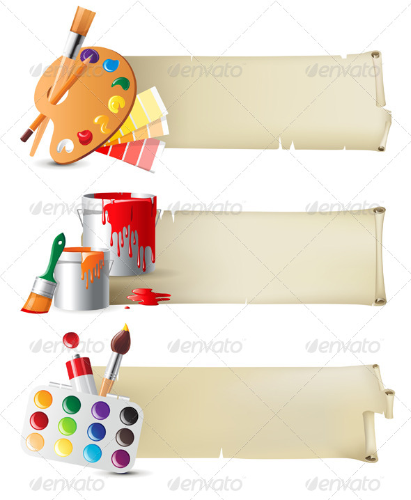 GraphicRiver Banners with Drawing Tools 4513347 GraphicRiver Banners with Drawing Tools 4513347