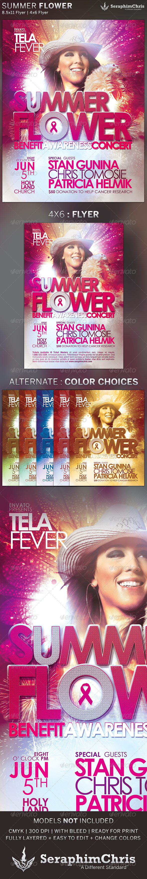 GraphicRiver Summer Flower Church Concert Flyer Template 4518891 GraphicRiver Summer Flower Church Concert Flyer Template 4518891