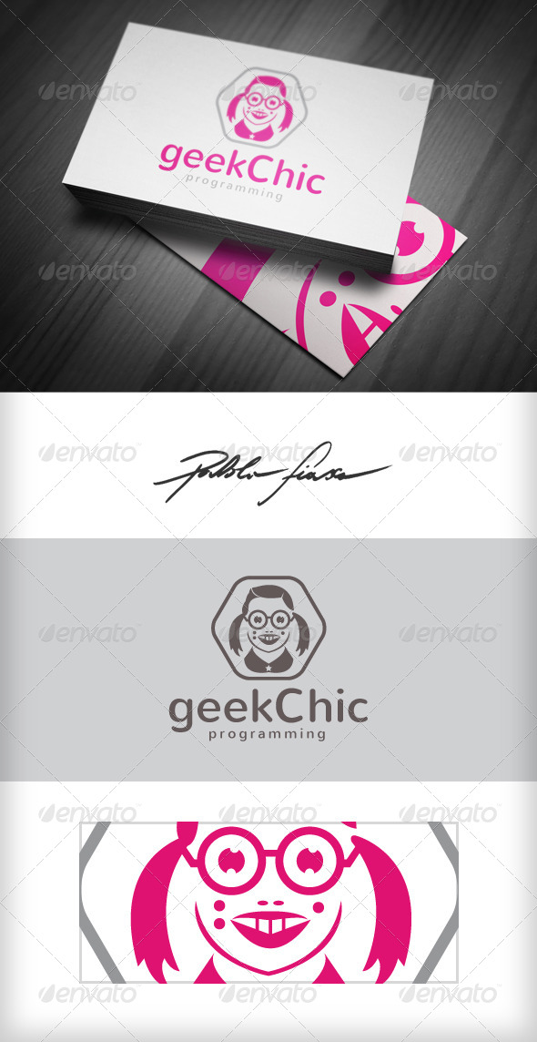 GraphicRiver Geek Chic Geek Girl Programmer Nerd Girl Logo 4062264 GraphicRiver Geek Chic Geek Girl Programmer Nerd Girl Logo 4062264