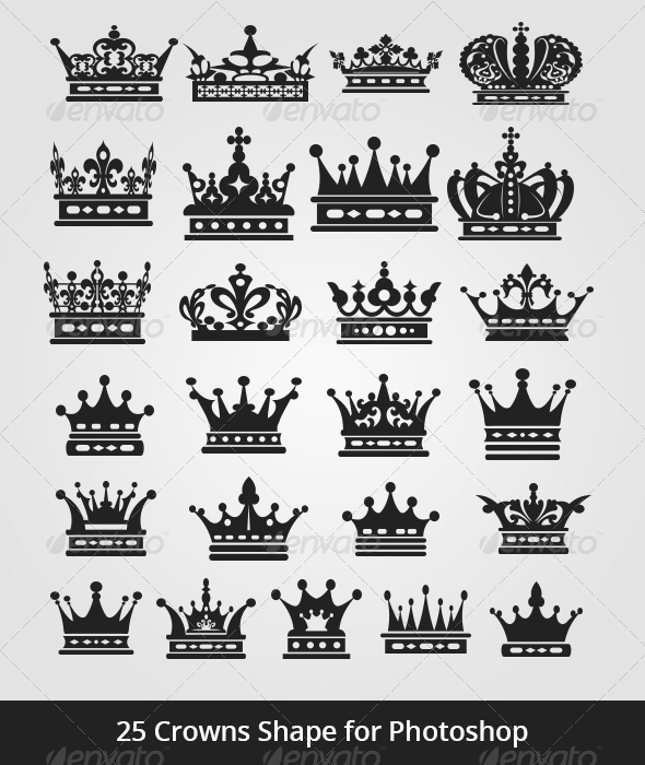 GraphicRiver 25 Royal Crown Shapes 4521246 GraphicRiver 25 Royal Crown Shapes 4521246