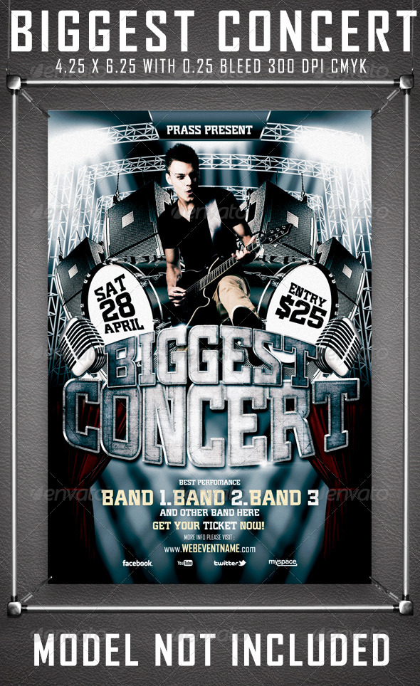Biggest Concert Flyer Template - Concerts Events