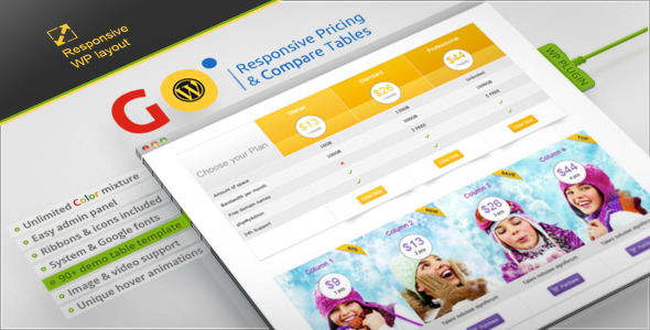 Go - Responsive Pricing & Compare Tables for WP - CodeCanyon Item for Sale