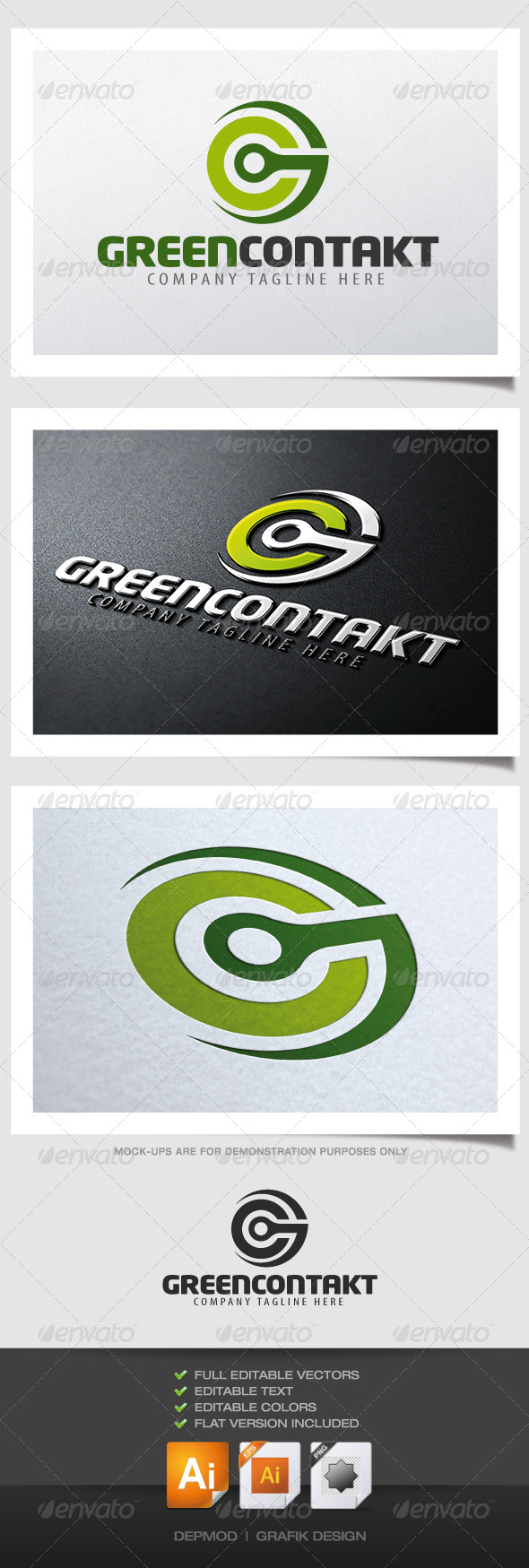 GraphicRiver Green Contakt Logo 4526246 GraphicRiver Green Contakt Logo 4526246