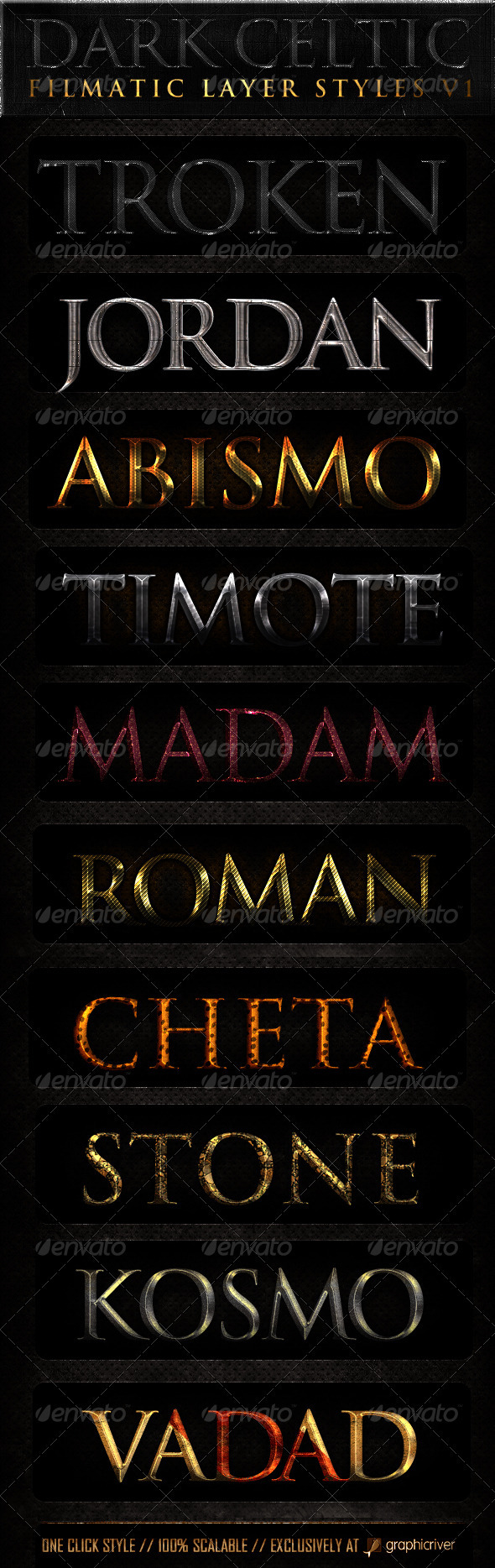 Dark Celtic Filmatic Styles - Text Effects Styles