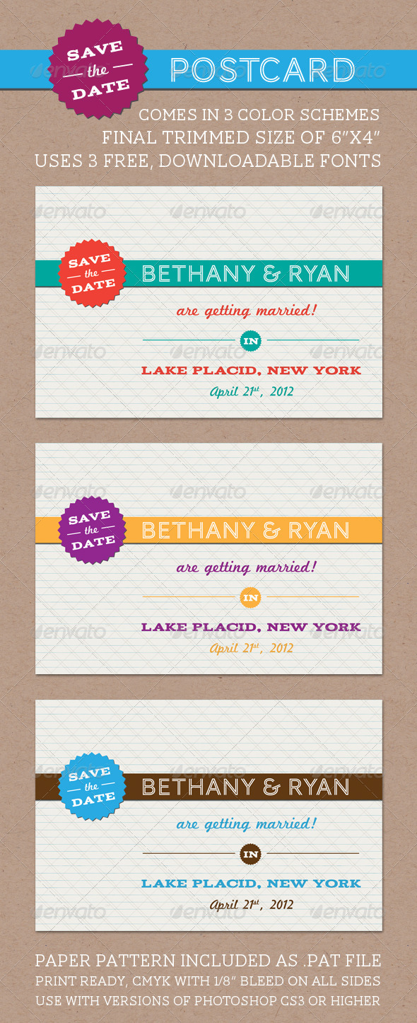 Save the Date Postcard - Weddings Cards & Invites