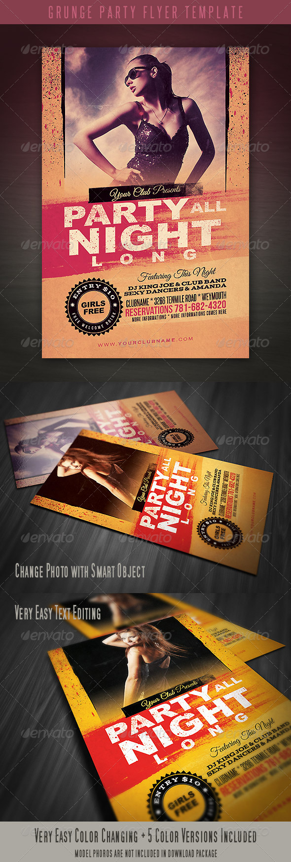 GraphicRiver Grunge Party Flyer Template 4533328 GraphicRiver Grunge Party Flyer Template 4533328