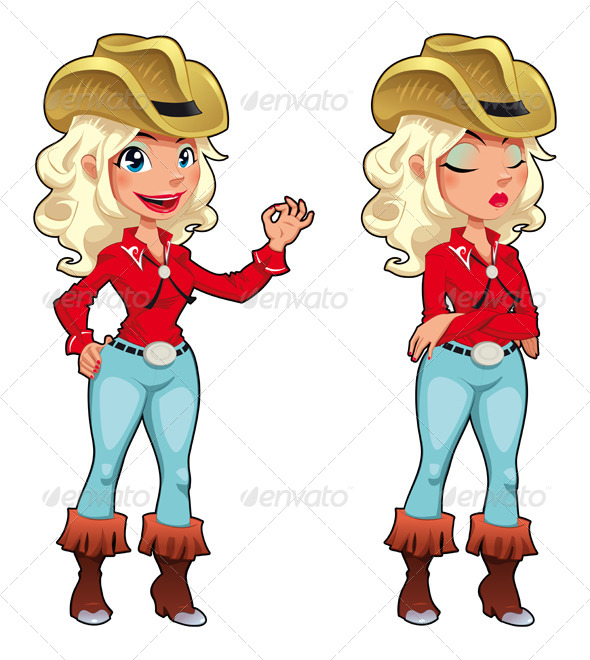 GraphicRiver Cowgirl Expressions 4534296 GraphicRiver Cowgirl Expressions 4534296