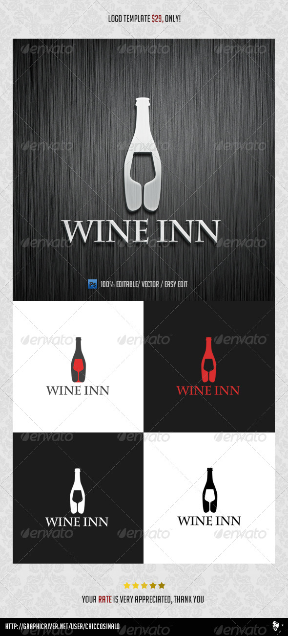Wine Inn Logo Template - Food Logo Templates