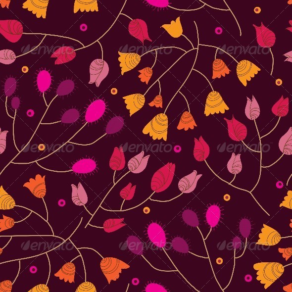 GraphicRiver Floral Seamless Pattern in Vector 4539476 GraphicRiver Floral Seamless Pattern in Vector 4539476
