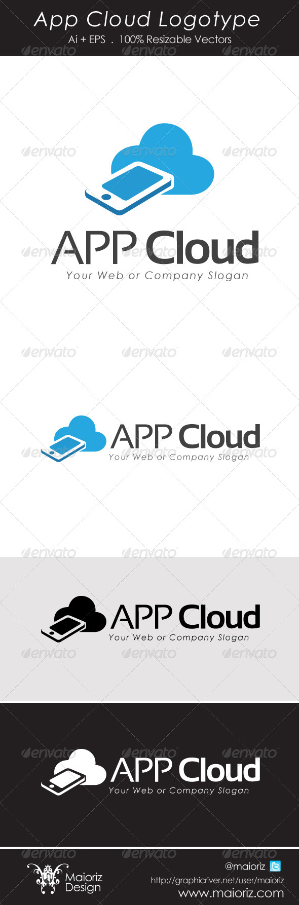 GraphicRiver App Cloud Logotype 4540948 GraphicRiver App Cloud Logotype 4540948