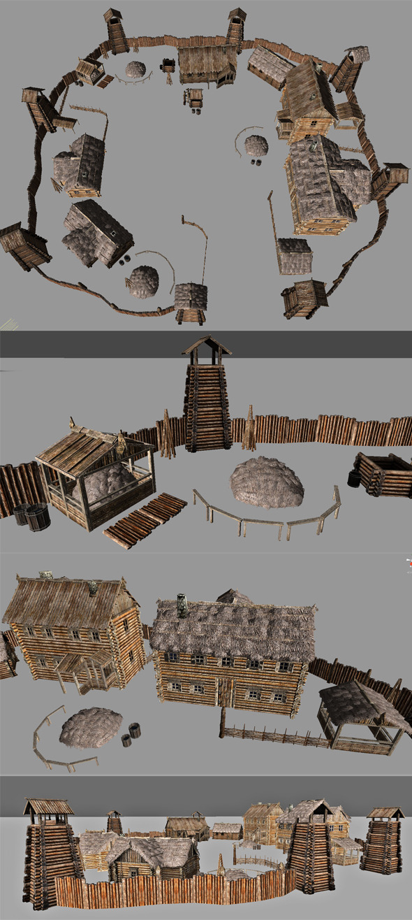 Village Pack - 3DOcean Item for Sale