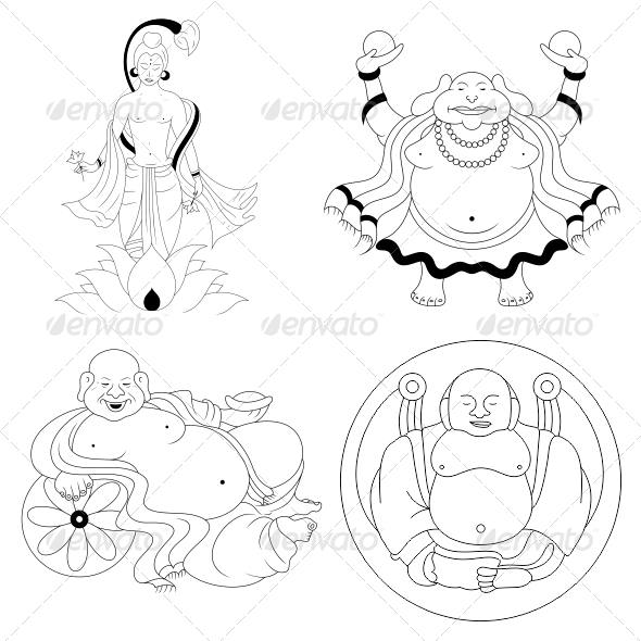 GraphicRiver Buddha Religious Vector Designs Pack 4544626 GraphicRiver Buddha Religious Vector Designs Pack 4544626