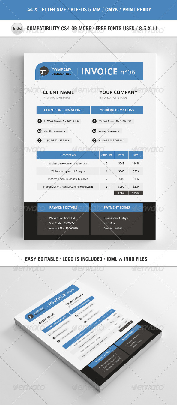 GraphicRiver Professional Invoice Template A4 4546922 GraphicRiver Professional Invoice Template A4 4546922