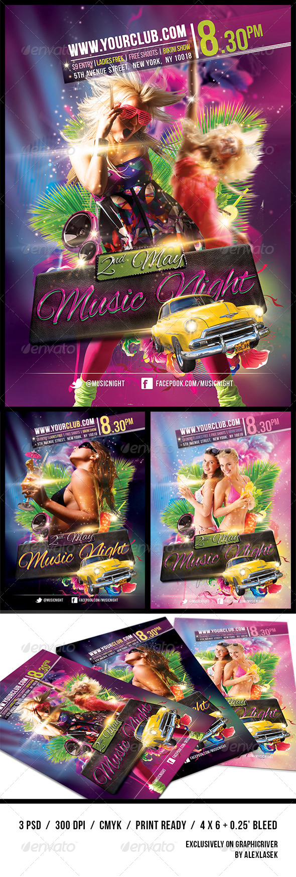 Beach Party Flyer 6 x 4 - Clubs & Parties Events