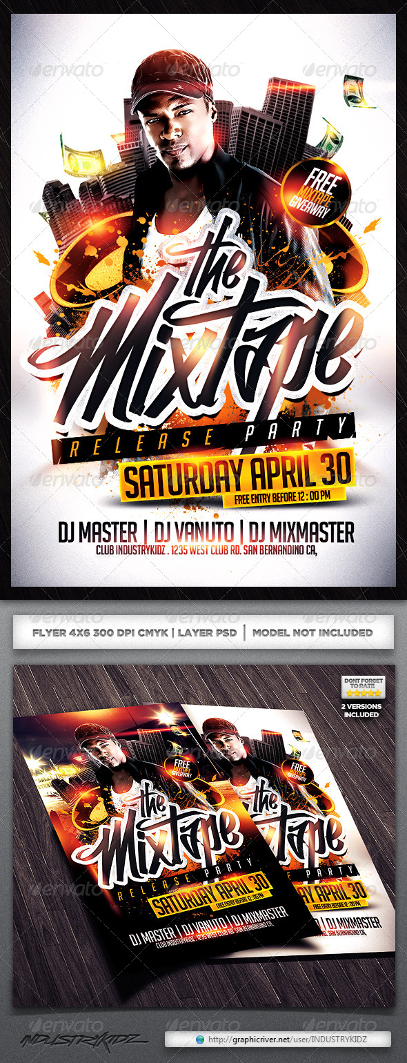 Mixtape Release Party Flyer - Clubs & Parties Events