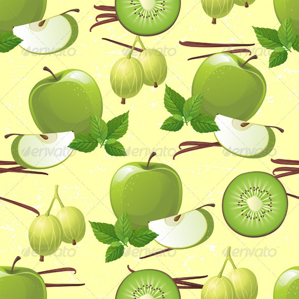 GraphicRiver Green Fruits Seamless 4563412 GraphicRiver Green Fruits Seamless 4563412