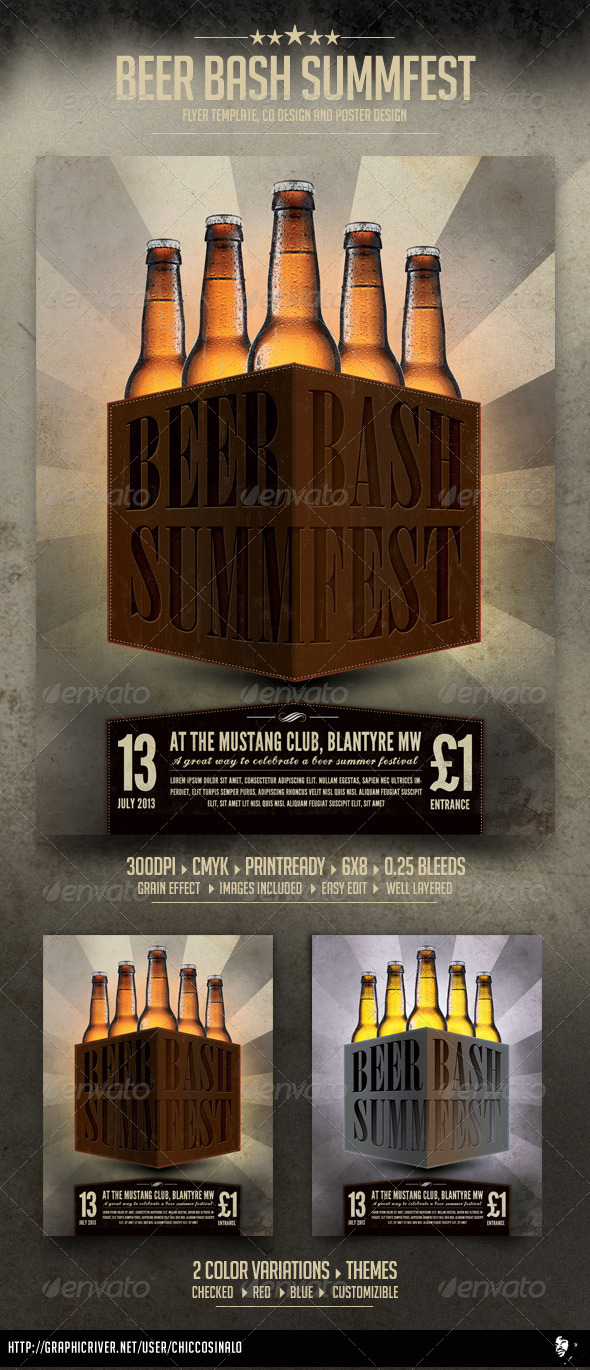 Beer Bash Flyer Template - Events Flyers