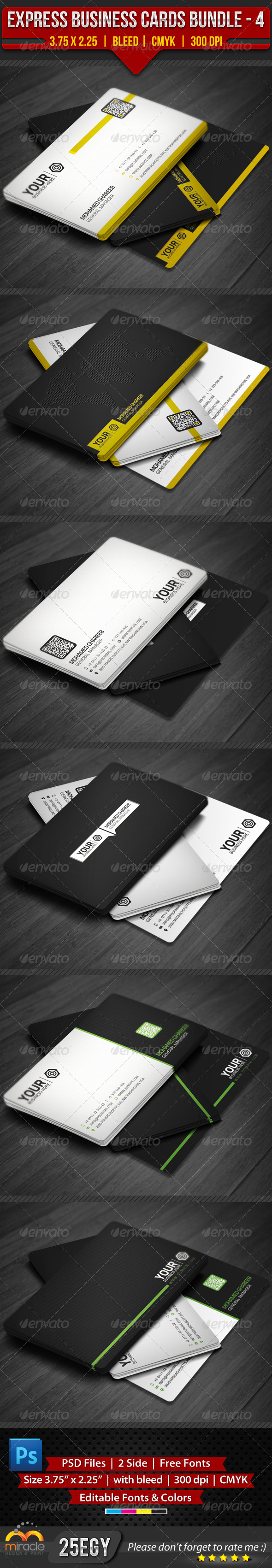 GraphicRiver Express Business Cards Bundle 4 4566218 GraphicRiver Express Business Cards Bundle 4 4566218