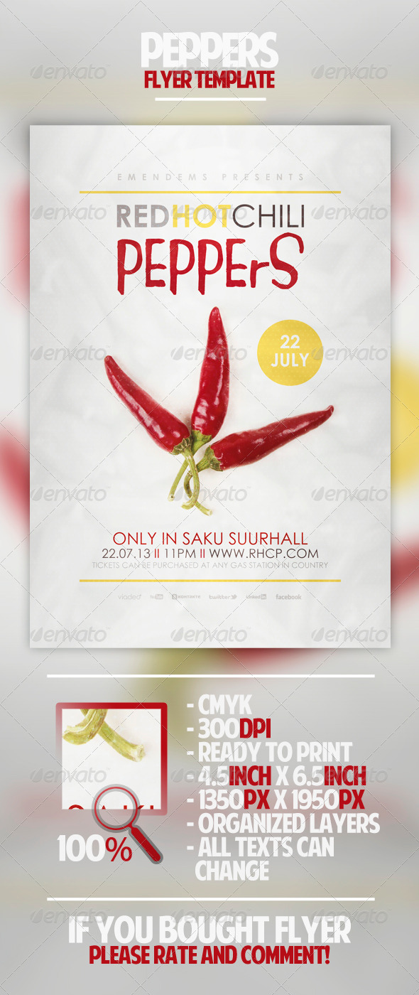 GraphicRiver Peppers Flyer Template 4566394 GraphicRiver Peppers Flyer Template 4566394