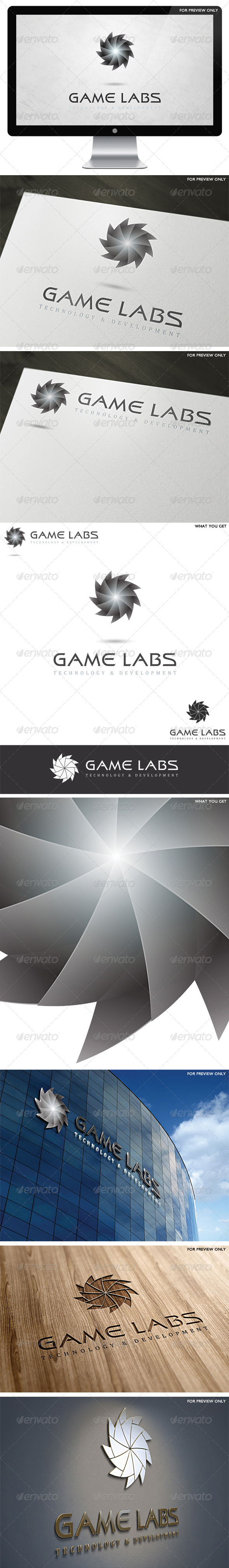 3D Game Labs Logo Template v2 - 3d Abstract