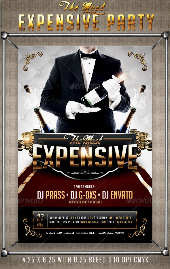 GraphicRiver The Most Expensive Party Flyer Template 4041456 GraphicRiver The Most Expensive Party Flyer Template 4041456